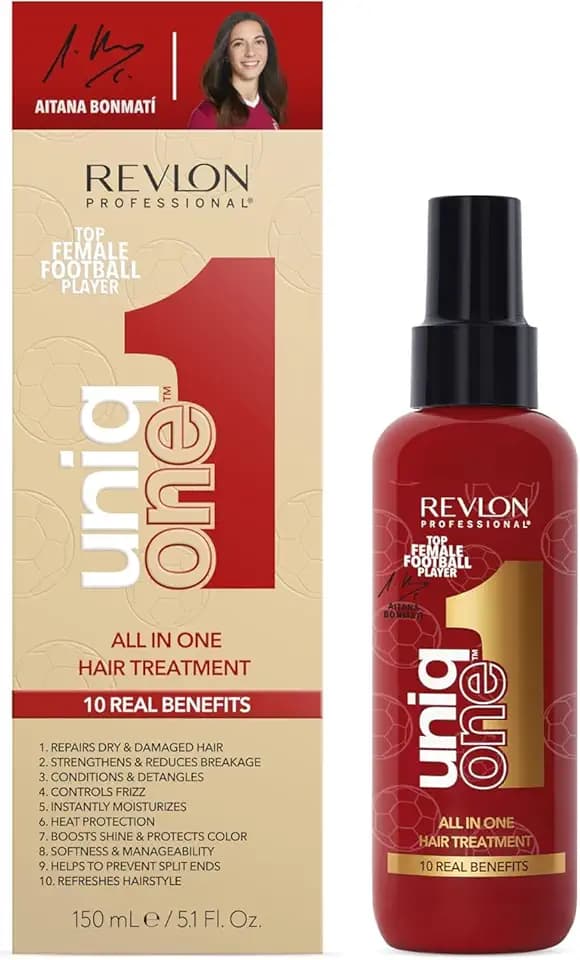 Revlon Professional UniqOne Aitana Bonmatí Limited Edition Hair Treatment, Trattamento Leave-In 10 Benefici, Termoprotettore Capelli, 150ml