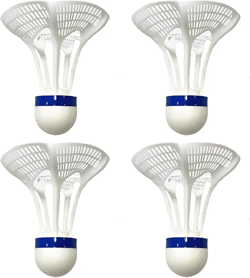 4 Pezzi volano badminton,Badminton, Badminton resistente al vento e, Plastica di palla di nylon resistente al colpo,palline da badminton con Grande Elasticità e Durata Badminton