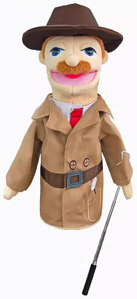 Burattini teatrali per bambini,include insegnante,poliziotto,pirata,detective,ecc.con bocche aperte mobili,perfetti per raccontare storie,insegnare,regali per festival,1 pezzo con joystick
