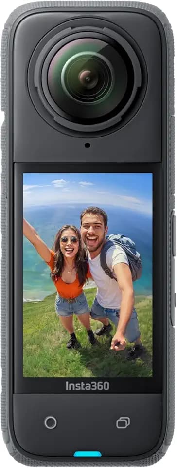 Insta360 X4 - Action Cam 360° 8K Impermeabile, Video Grandangolari in 4K, Effetto selfie stick invisibile. Protezioni Lenti Rimovibili, Autonomia Batteria 135 min, Editing IA, Stabilizzazione, Sport