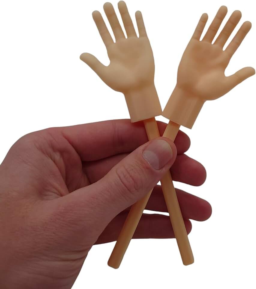 Tiny Hands - Piccole mani divertenti con manico | Articoli divertenti | Bambole da dito |