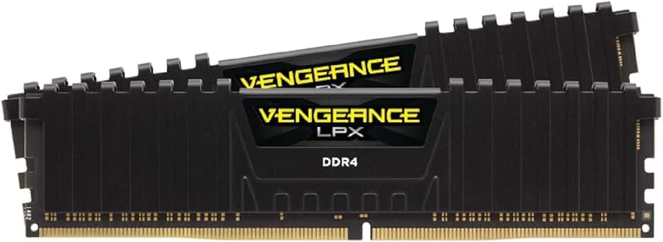 Corsair VENGEANCE LPX DDR4 RAM 32GB (2x16GB) 3200MHz CL16 Intel XMP 2.0 Memoria per computer - Nero (CMK32GX4M2E3200C16)