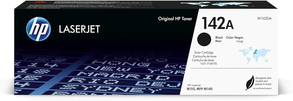 HP 142A Nero, W1420A, Cartuccia Toner Originale da 950 Pagine, Compatibile con le Stampanti LaserJet M110w, M140w e Stampanti LaserJet M110we e M140we