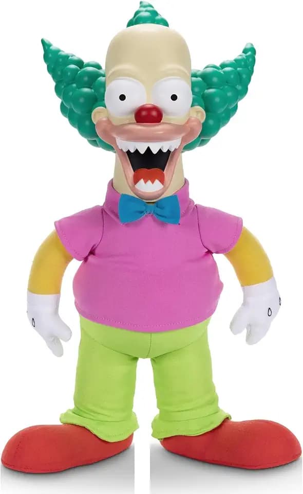 JAKKS Pacific The Simpson – pupazzo parlante di Krusty il Clown alto 41 cm. Con l’interruttore puoi alternare Krusty buono a Krusty cattivo, come nell’iconica puntata di Halloween!, 175504