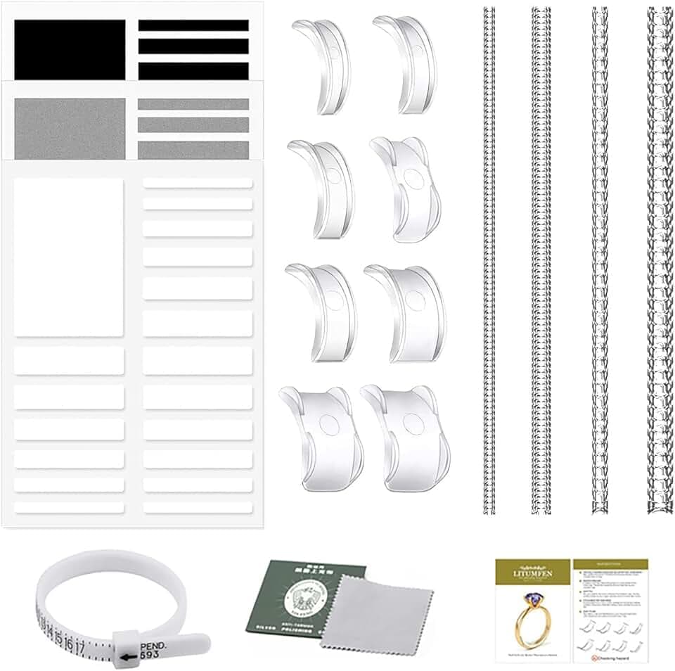 YPYMOD Regolatore della Misura Dell'anello Invisibile per Qualsiasi Anello Riduttore Dimensione Anello di Protezione Distanziatore per Rendere Gli Anelli più Piccoli