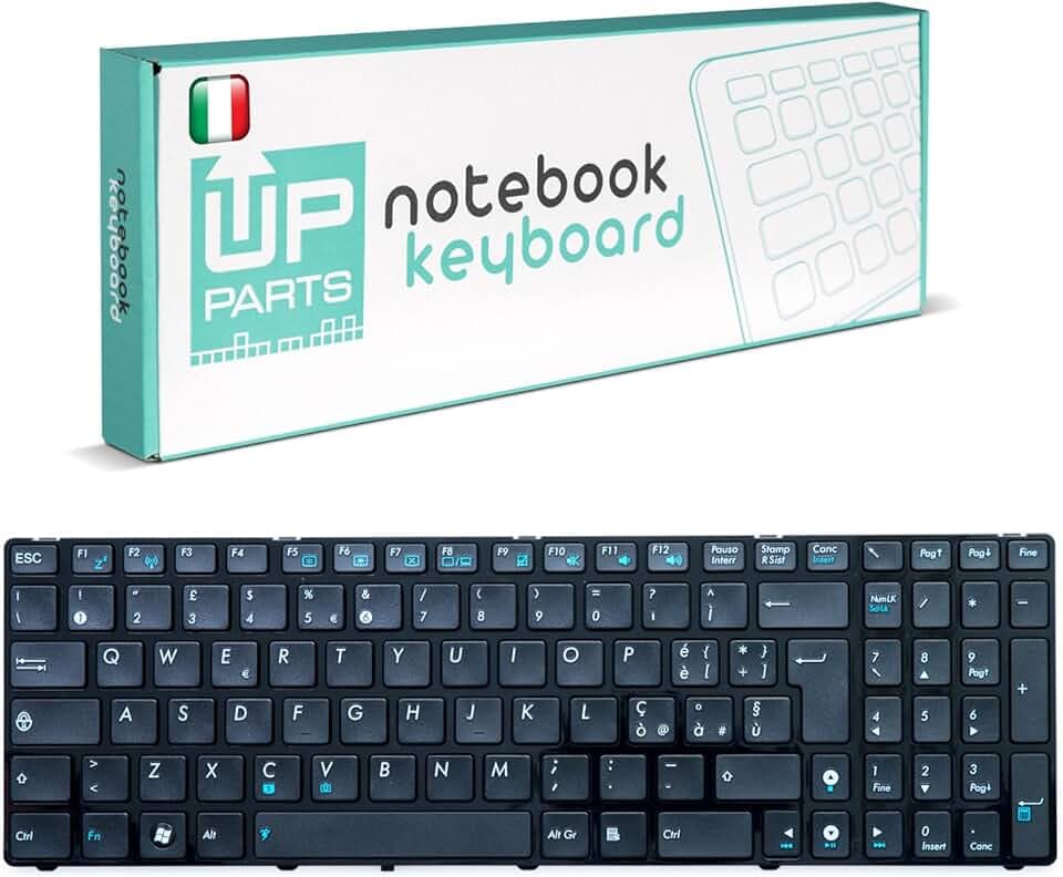 Tastiera Italiana per Notebook ASUS F55 Series, X7BJ, X55 Series, X53S, N53, A54 Series, F50 X52, X54 Series, N50, U50, V111462AK1 IT, 04GNZX1KIT00-2 0KNB0-6212IT00 04GNV32KIT01 - UP-KBU007