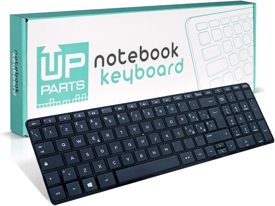 Tastiera Italiana Compatibile con Notebook HP 749658-061 per HP 250 G3 Pavilion 15-206SL 15-G, 15-R, 250 G3, 255 G3, 15-H 15-S 15-E 15-N. 15-n010sl (E7H19EA) 15-r016nl (J6Z94EA)