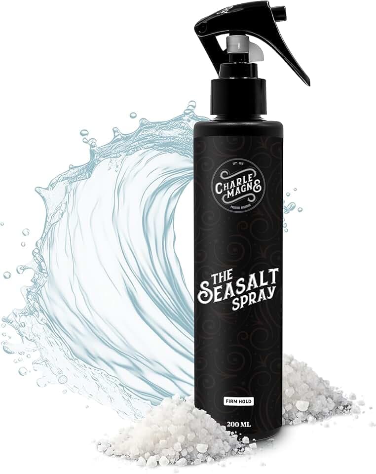 Spray al sale marino Charlemagne - addensante per capelli - prodotto per il pre-styling - spray al acqua salata per capelli - più consistenza, più volume - 200 ml