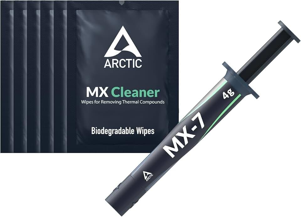 ARCTIC MX-7 (4 g, incl. MX-Cleaner) - Pasta termica ad altissime prestazioni per CPU, console, schede grafiche, laptop, altissima conducibilità termica, lunga durata, non conduttiva, non capacitiva