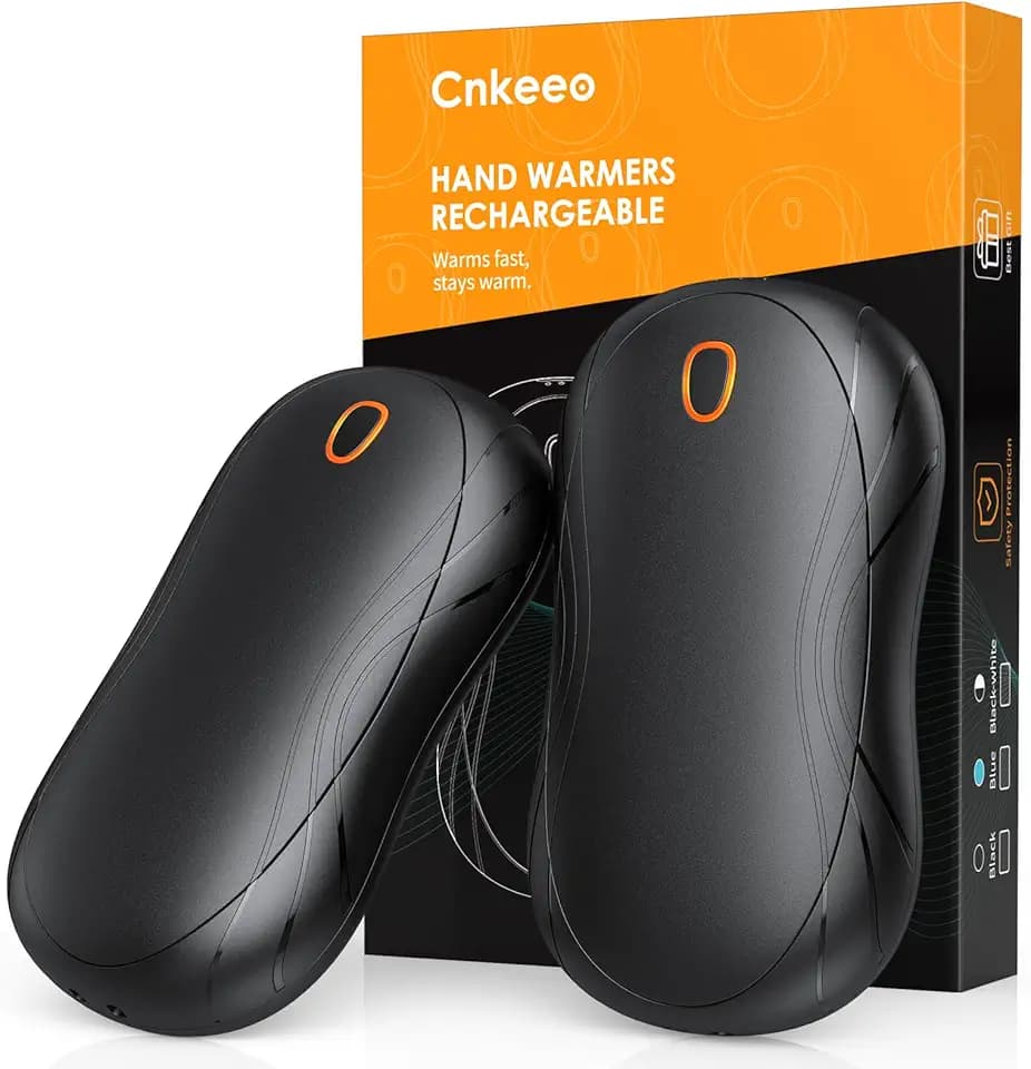 2-Pack Scaldamani Elettrico Riutilizzabile, Cnkeeo Scaldamani Ricaricabile, 3 Livelli di Temperatura, Riscaldamento duraturo, Scaldamani Portatile Piccolo, Unisex Indoor Outdoor, Regalo Invernale