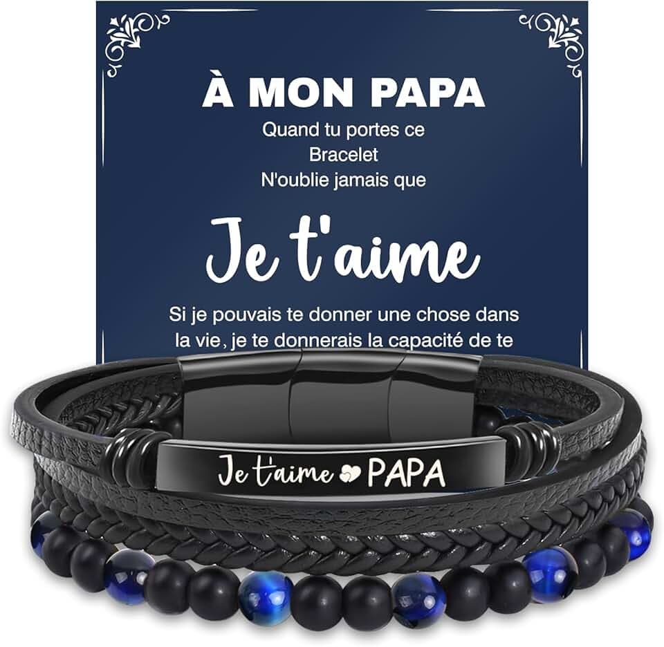 Meleager Bracciale Uomo Bracciale per Papà Compleanno Festa del Papà