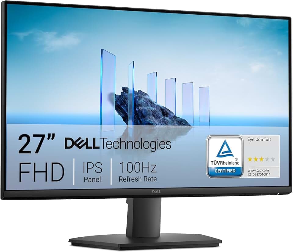 Dell 27 Monitor - SE2725HM, Full HD (1920x1080), 100Hz, IPS, 5ms, VESA (100x100mm), HDMI, VGA, 3 Anni di Garanzia, Nero