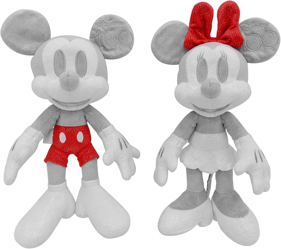 Simba - Disney Plush Collezionabile di Mickey and Minnie, 6315870125, edizione limitata D100, Dimensione 35 cm, con scatola da collezione certificato e numero di serie, Esclusiva Amazon