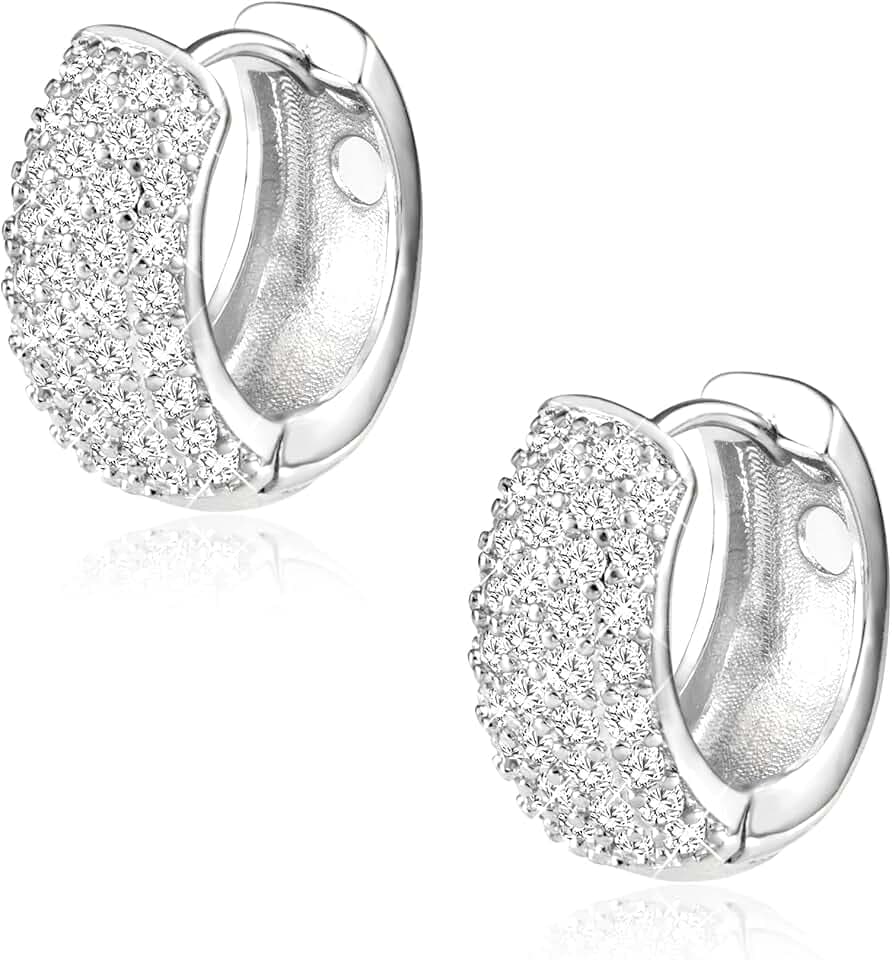 ALEXCRAFT Orecchini Donna a Cerhi Piccoli Argento 925 Post e 14K Placcato da Donna Mamma Ragazaza