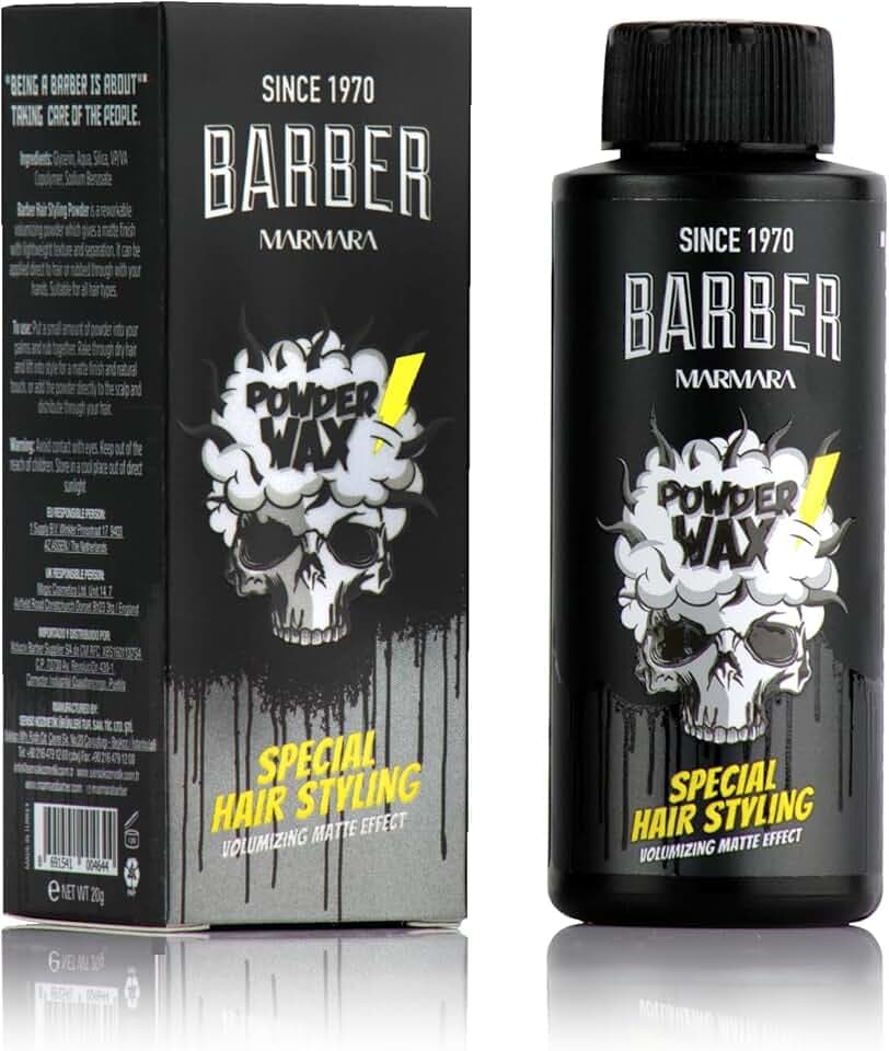 barber marmara Polvere Capelli Uomo 20gr / con effetto opaco per donna e uomo / Cipria Styling Aspetto Opaco / acconciatura / Cipria Modellante Styling