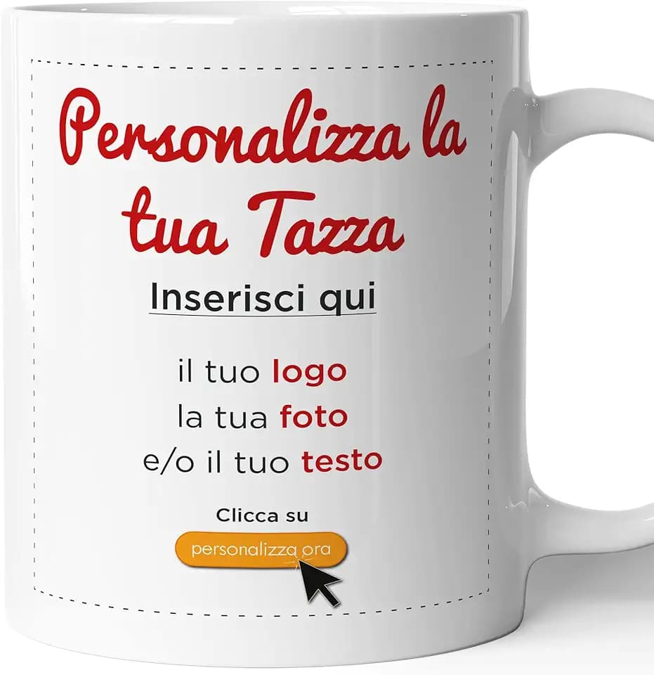 Tazza Mug Personalizzata con Foto, Testo, Logo, Immagine - Ideale per la tua colazione