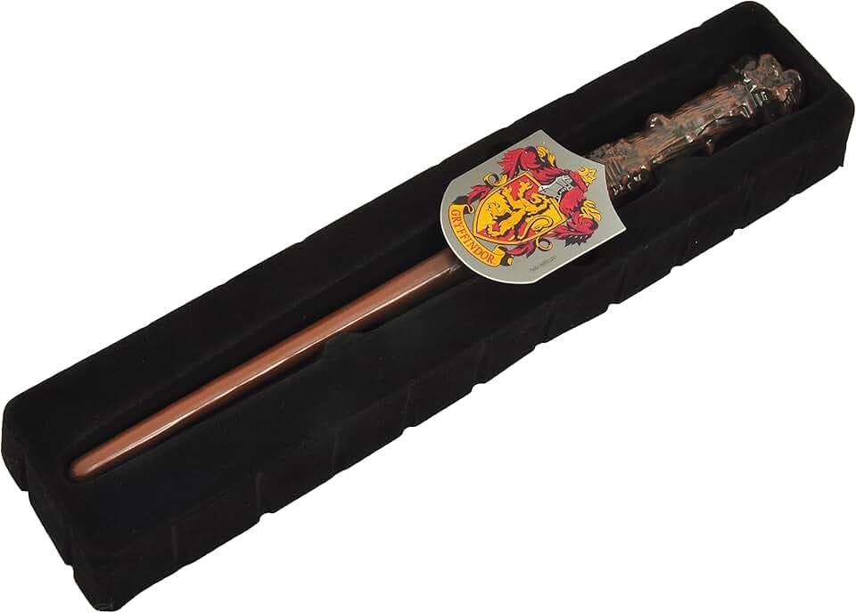 Bacchetta Harry Potter (30cm) con Stemma Gryffindor in Scatola Clip Unisex, Marrone, 20192