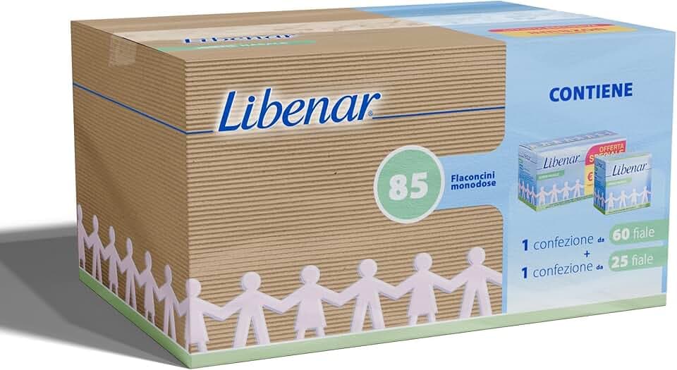 Libenar Soluzione Isotonica, Soluzione Fisiologica Salina per Detersione di Naso, Occhi, Orecchie e per l'Inalazione in Aerosol, Adatto a Neonati e Bambini, Flaconcini Monouso da 5 ml, 85 Flaconcini