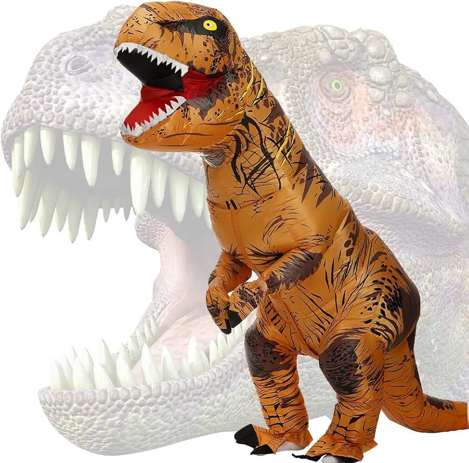 Costume T rex Gonfiabile Adulto Costumi Dinosauro Gonfiabili Bambini Costume Halloween Dinosauro