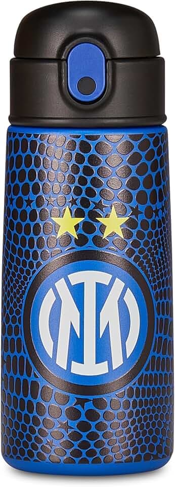 Seven Inter Borraccia Termica, Blu, Mantenimento Temperatura fino a 24h, Borraccia Asilo, Scuola Elementare e Tempo Libero, Bambino, Calcio