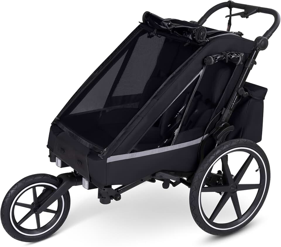 ABC Design Kit per rimorchio per bicicletta, colore nero