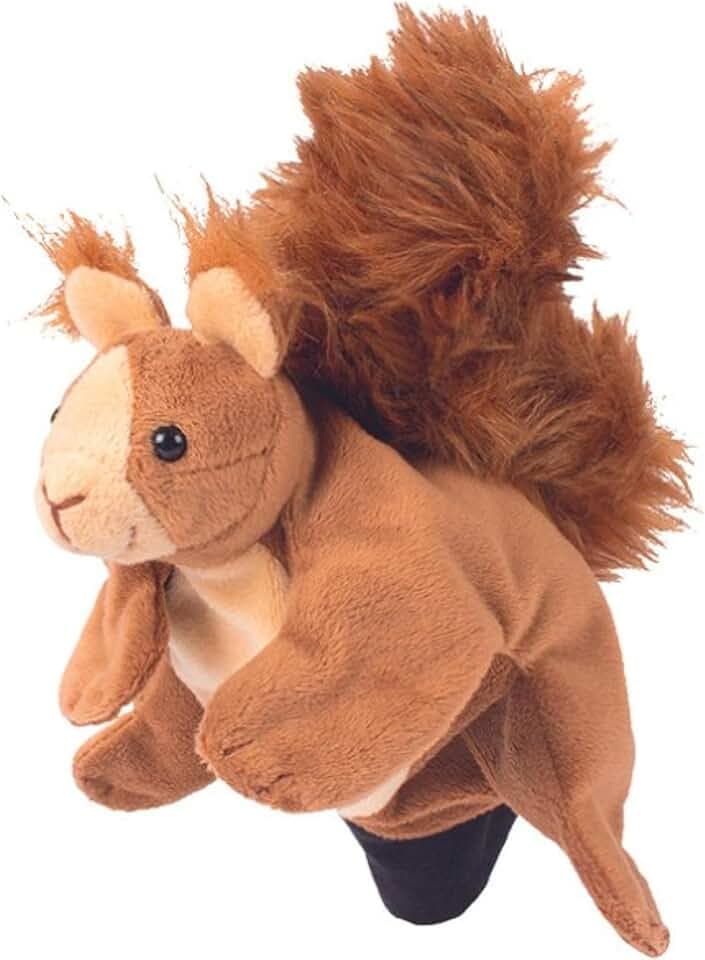 Beleduc - Marionetta scoiattolo a guanto per bambini dai 3 anni in su - Peluche da mano gioco di ruolo e narrazione