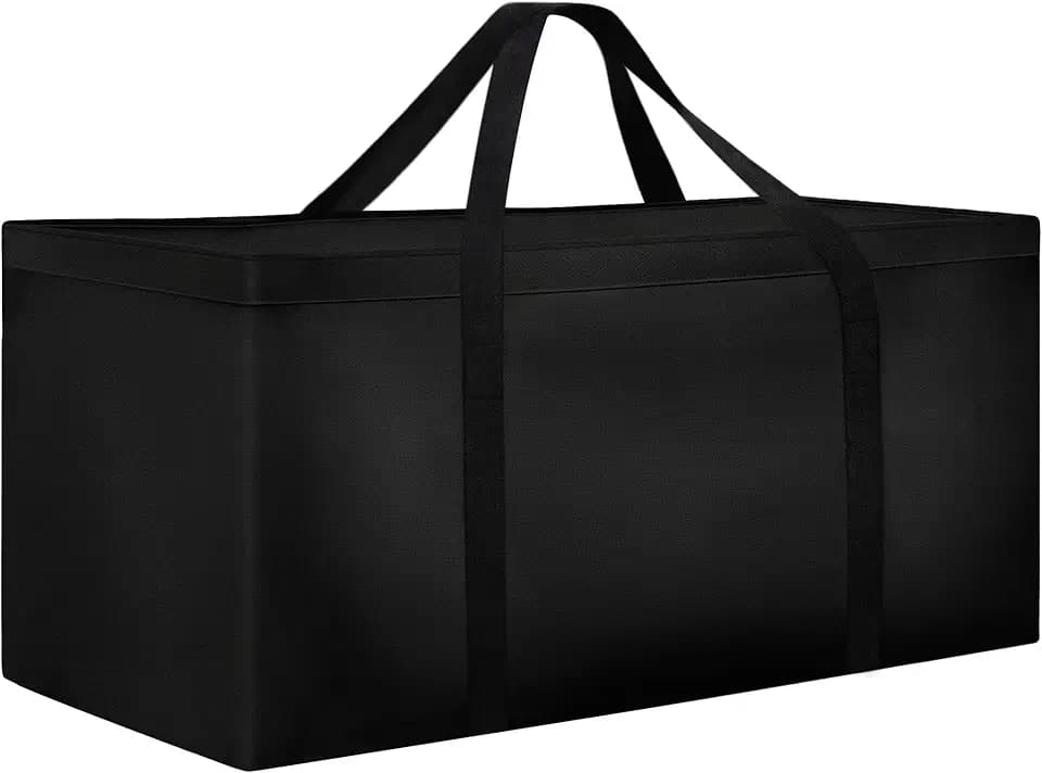 Dokon Borsa per Cuscini da Giardino Impermeabile Custodia per Albero di Natale Tessuto Oxford Resistente Anti-UV Borsa Porta Cuscini da Esterno, Grande (175x55x75cm) - Nero