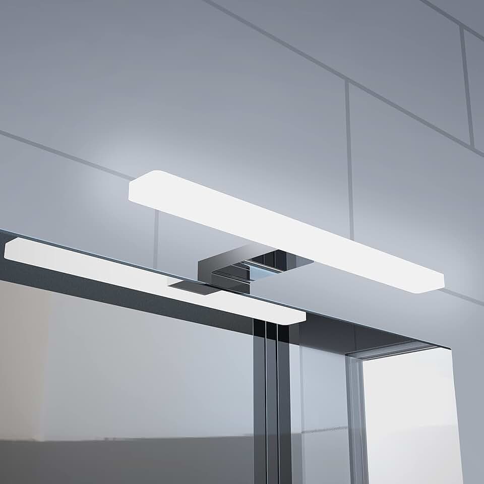 Lampada da Specchio Bagno 30 cm 8W 640LM 230V bianco caldo 3000K, Lampada da Bagno,IP44 Classe II,Morsetto su Specchio/Armadio/Illuminazione a Parete 300mm¡­