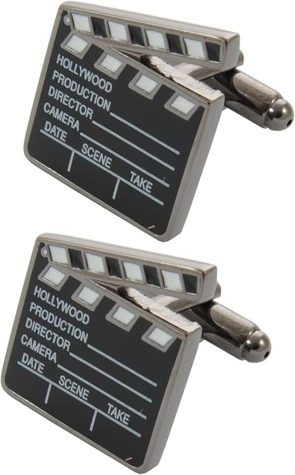 COLLAR AND CUFFS LONDON Gemelli di lusso per gli uomini con confezione regalo - Ottone massiccio - Musica e Film