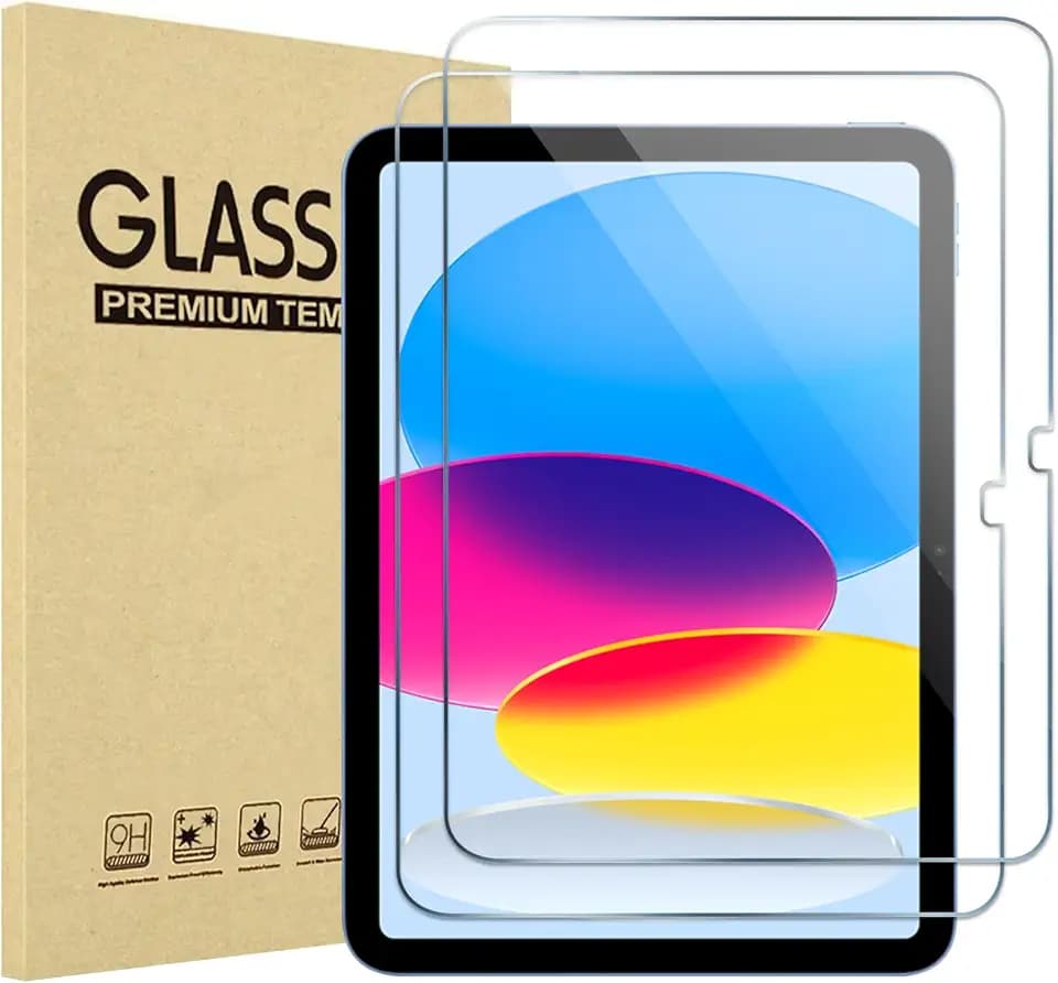 ProCase Pellicola iPad 10 Generazione 10,9 Pollici/iPad 11 Generazione A16 11 Pollici 2025, Vetro Temperato (A3354 A3355 A3356 A2696 A2757 A2777) Durezza 9H, Anti Graffio -2 Pezzi