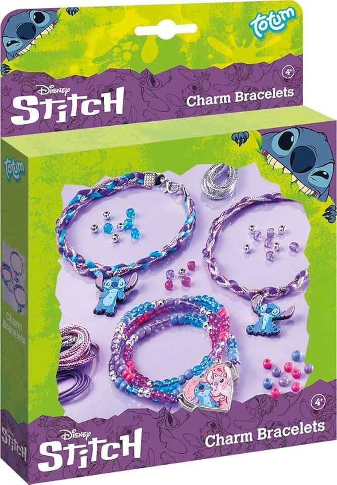 Totum TM ESSENTIALS Stitch - Braccialetti con ciondoli e diverse possibilità per creare il tuo braccialetto, Mittelgroße, Plastica, Nessuna pietra preziosa
