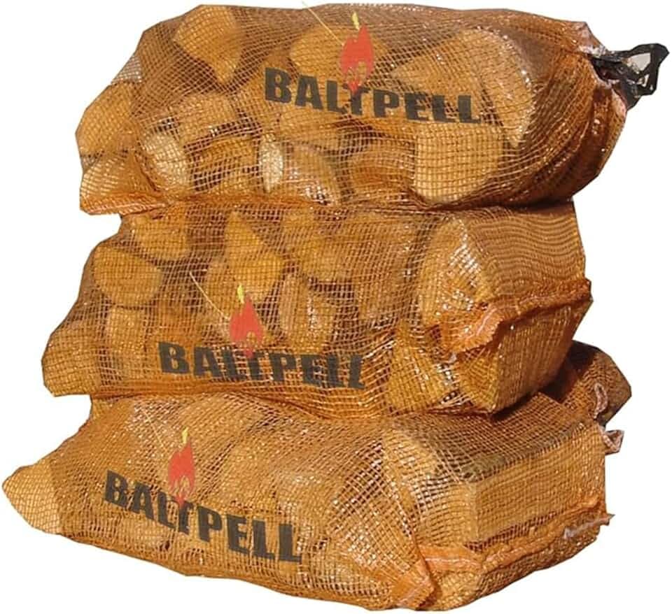 Legna Da Ardere Secca | Legno Ontano Alta Qualità | 3 Sacchi da 40 Litri | Per Camini, Caminetti, Stufe, Barbecue, Pizzerie | Tronchetti 30cm