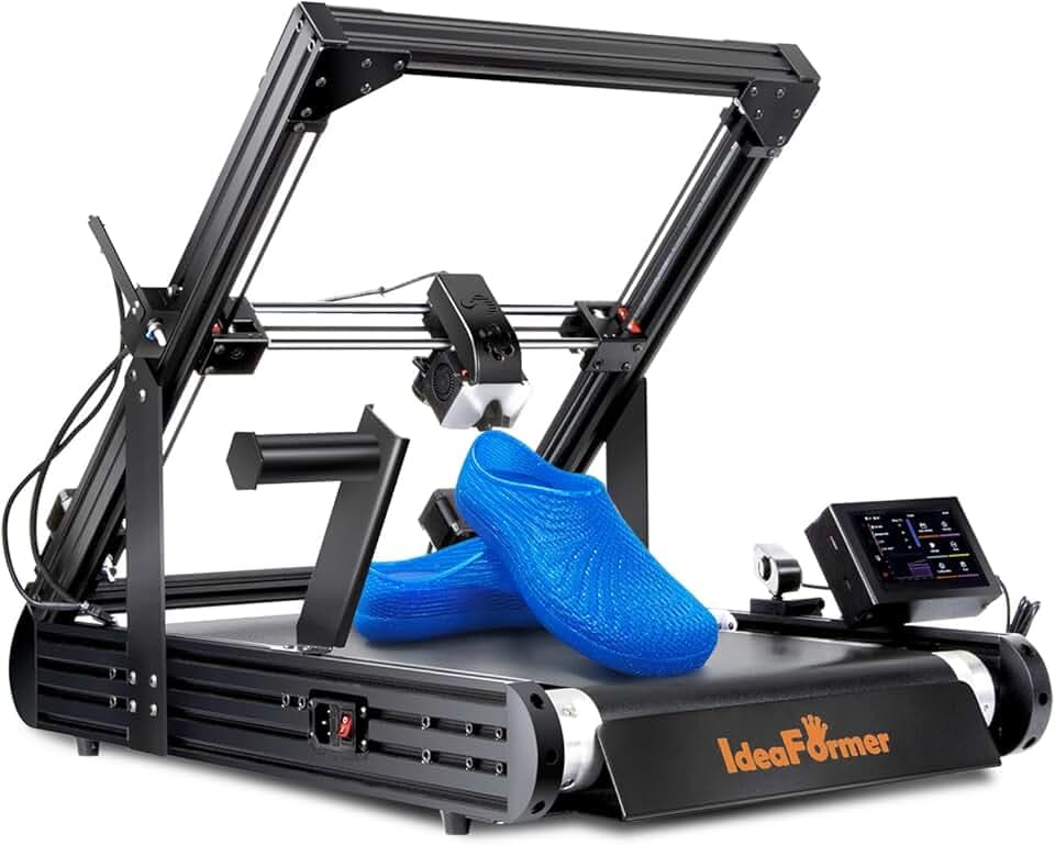 IdeaFormer IR3 V2 - Stampante 3D con nastro trasportatore, 250 × 250 × ∞ mm, cintura in metallo Z, pile e stampa veloce, max 400 mm/s