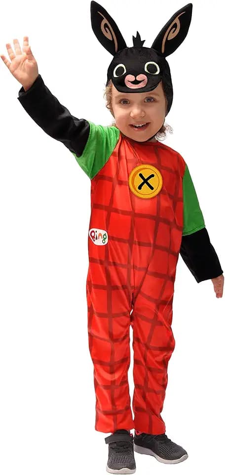 Ciao- Bing 11280.2-3 Costume da Coniglio Unisex per Bambini, 2-3 Anni, Rosso/Nero, Multicolore