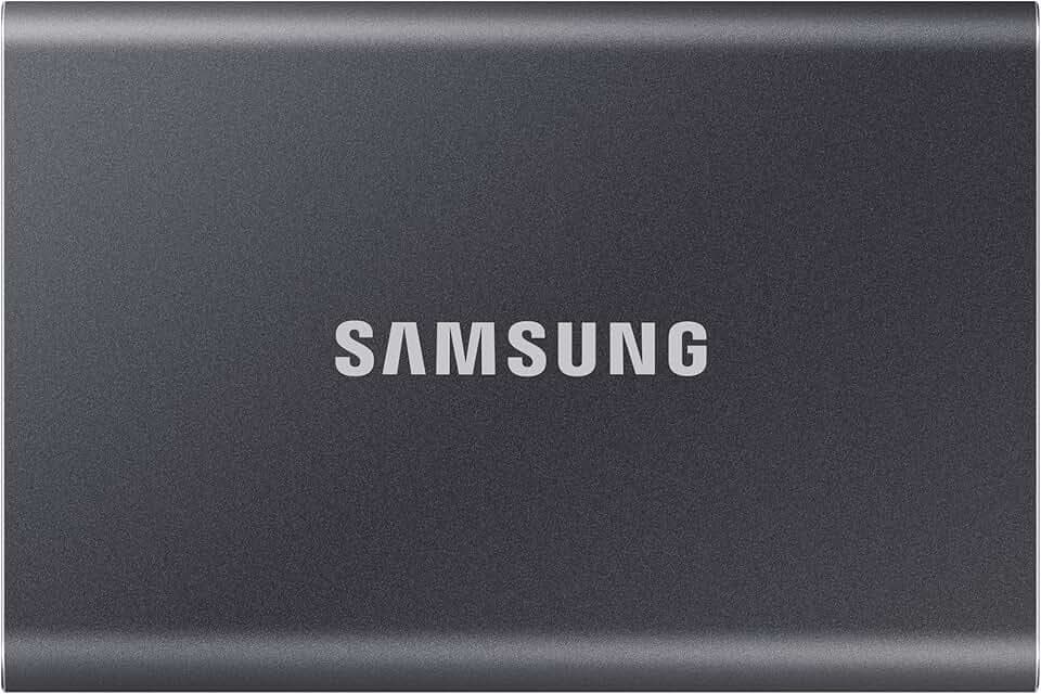 Samsung T7 Portable SSD - 2 TB - USB 3.2 Gen.2 External SSD Titanium Grey (MU-PC2T0T/WW)