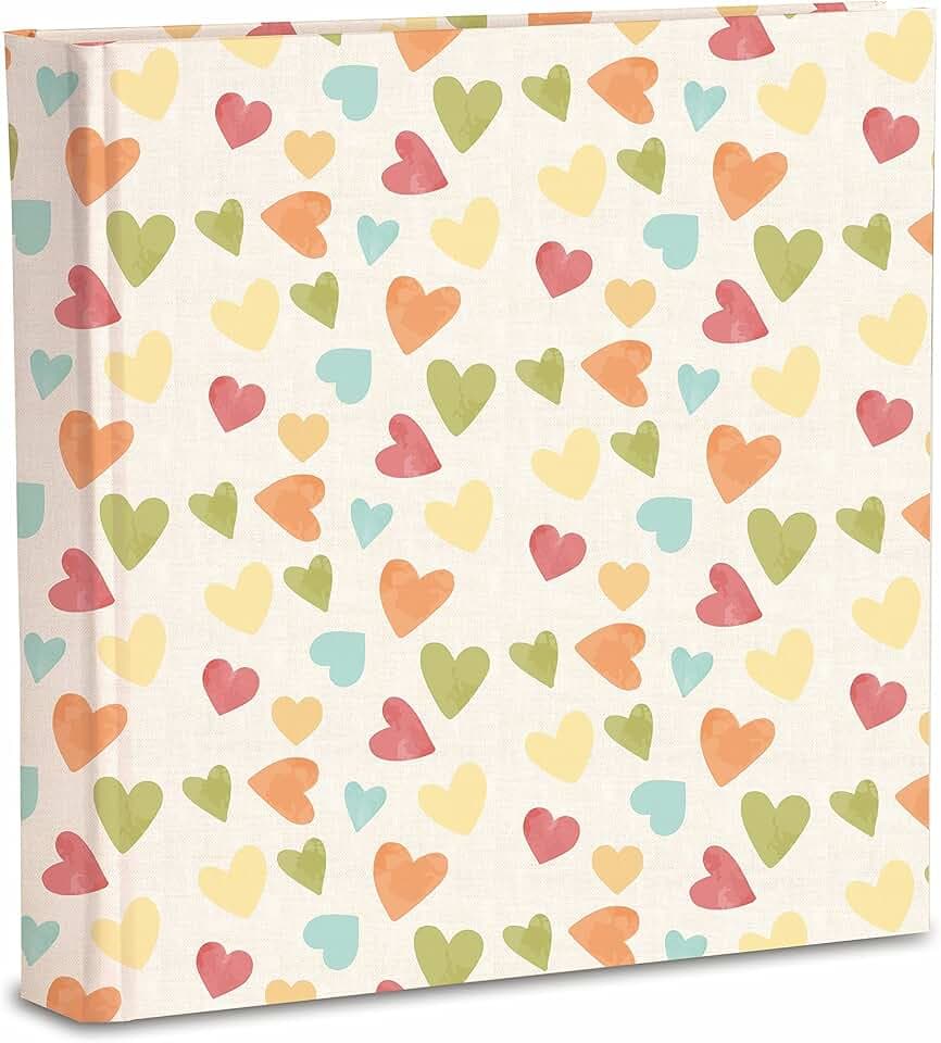 Album Fotografico 31x31/40fg (80 pagine) in cartoncino intervallato da velina Copertina in Carta Stampata con rifinitura plastificata Opaca, Cuori