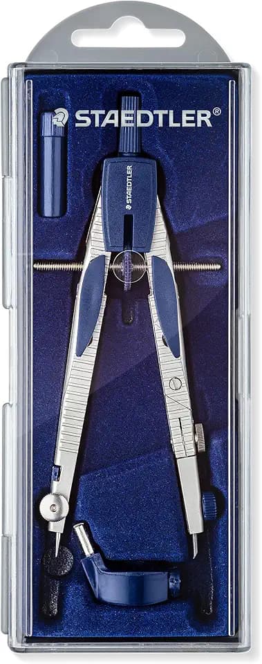 STAEDTLER compasso professionale leggero e regolabile, dotato di adattatore universale e mine di ricambio, ideale per il disegno tecnico, 553 01