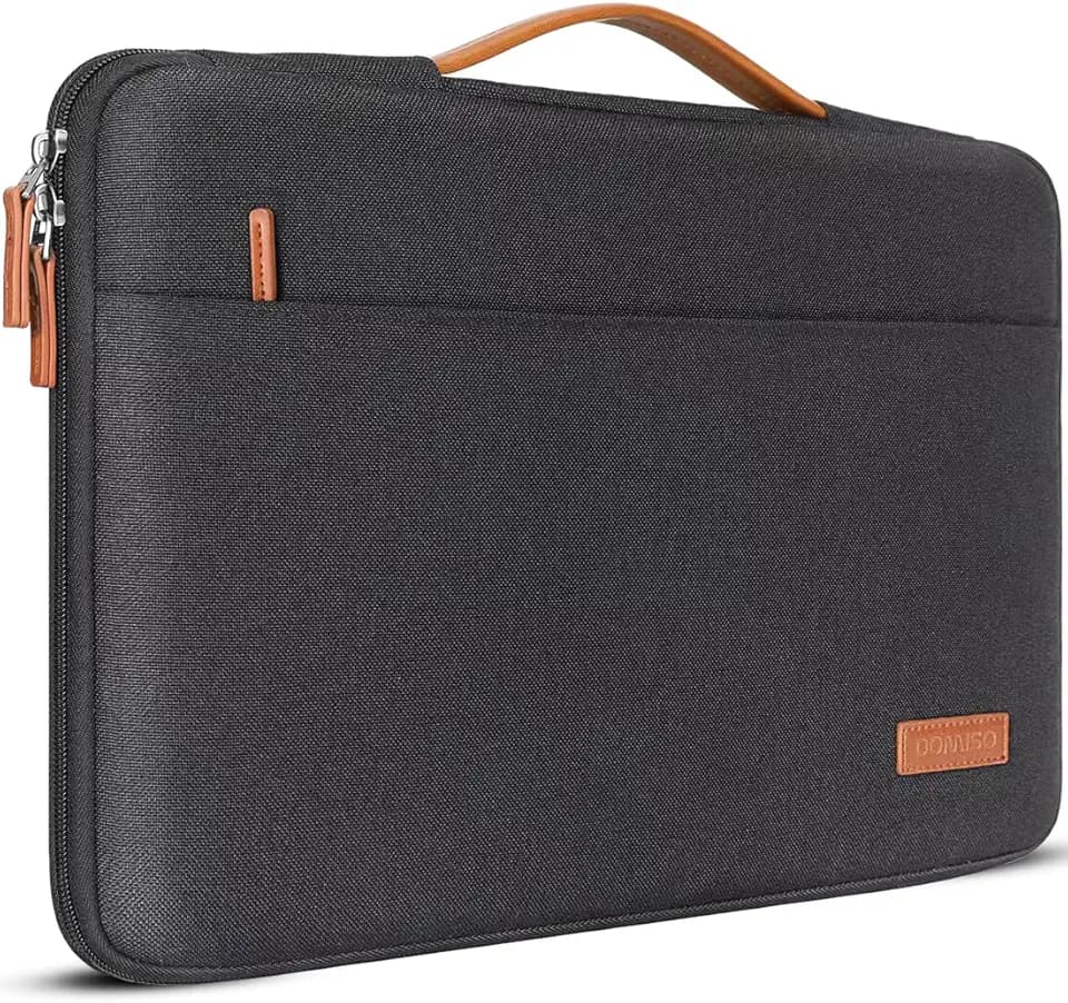 DOMISO Custodia PC Computer Portatile 15.6 Pollici,Borsa per 16 Pollici MacBook PRO M4 M3 M2 PRO/Max,15,6 Pollici Acer Lenovo HP dell ASUS Notebook,Porta Cover Laptop Case Sleeve,con Manico,Nero