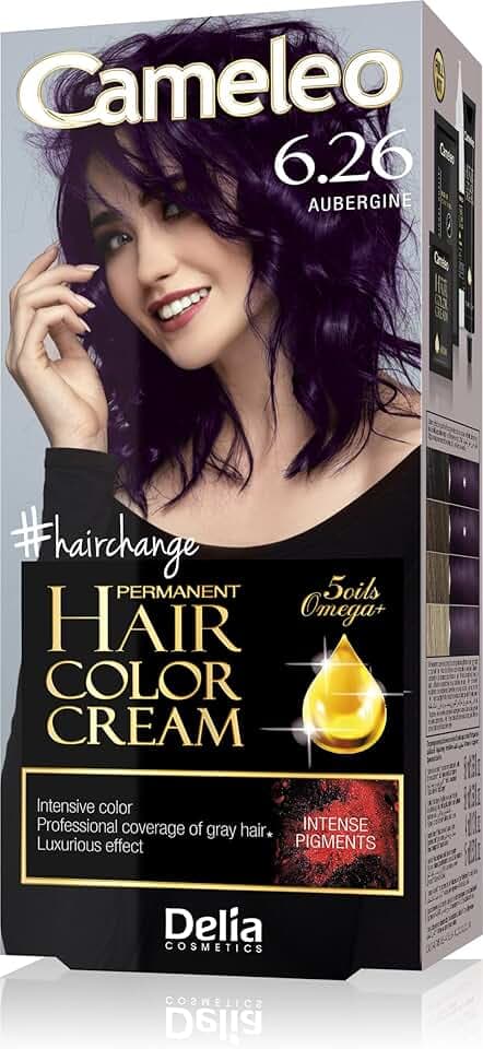 Cameleo - Omega Plus - Tinta per Capelli - Melanzana - Colore Profondo, Duraturo - Colorazione Permanente - Protezione per i Capelli - Kit Completo per la Colorazione – 50ml