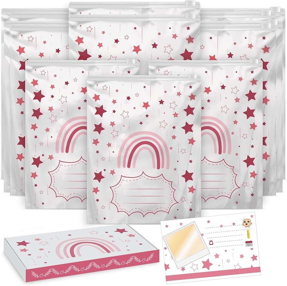 15 Pz Sacchetti cambio neonato ospedale (Rosa) - 10 Grandi e 5 Piccoli Bustine Corredino Neonato Ospedale Riutilizzabili per Asilo e Viaggi - Idea Regalo Prezioso per Future Mamme