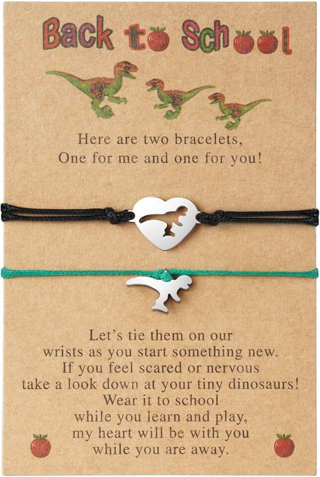 AUAUY Regali di Ritorno a Scuola, Bracciale Madre e Figlia Bracciale Mamma e Figlio Regalo per Madre, Regali per il Primo Giorno di Scuola per Ragazze e Ragazzi, Natale Regalo, Amore