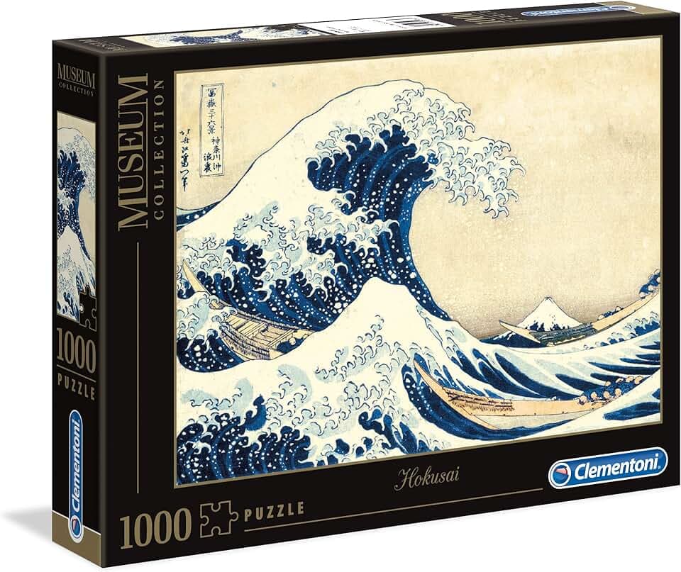 Clementoni - Puzzle 1000 Pezzi Arte per Adulti e Ragazzi, Museum Collection, Tema Hokusai La Grande Onda, Idea Regalo Uomo e Donna, Made in Italy, 70x50 cm, 39378 The Forest Stewardship Council