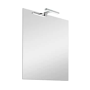 Inbagno Specchio Bagno con Luce 50x60 Reversibile, Luce LED a Risparmio energetico, Luce Naturale (Stile 6)