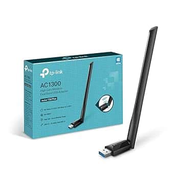 TP-Link Archer T3U Plus Chiavetta WiFi AC1300Mbps, Alto Guadagno, Wireless Dual Band, Adattatore USB, Antenna WiFi Usb per PC, MU-MIMO, Beamforming, WPA3, Windows 11/10/8.1/8/7/XP, Mac OS