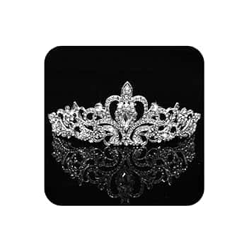 Nokwocy Tiara - Corona di cristallo con strass in argento e strass, per matrimonio, matrimonio, matrimonio, matrimonio, matrimonio, matrimonio, matrimonio, matrimonio, matrimonio, ballo, feste principesse