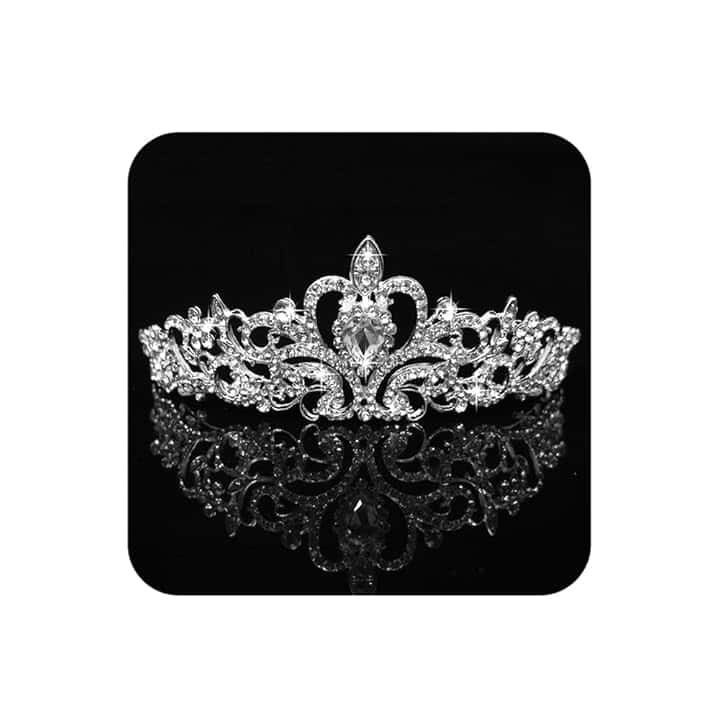 Nokwocy Tiara - Corona di cristallo con strass in argento e strass, per matrimonio, matrimonio, matrimonio, matrimonio, matrimonio, matrimonio, matrimonio, matrimonio, matrimonio, ballo, feste principesse