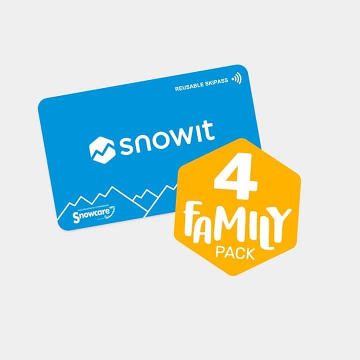 4 Snowitcard Family Pack - Card per Lo Skipass Online