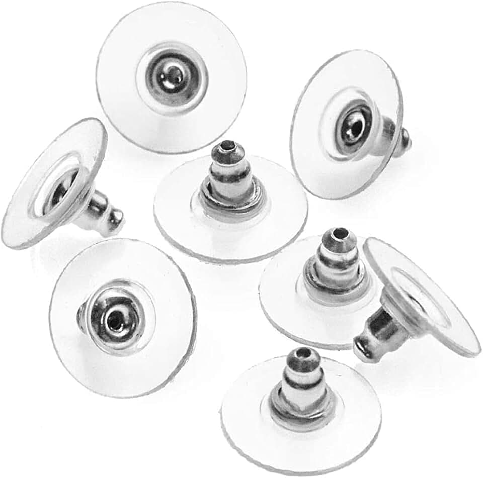 Ruby 60 Pezzi Chiusura Orecchini in Silicone Universale Clip Orecchini in Silicone Trasparente Tappo Orecchini Uomini e Donne