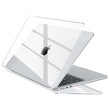 EooCoo Compatibile con Custodia MacBook Air M4 13,6" M5 M3 M2 2026 2025 2024 2022 Cover Mac Book Air 13 Case per A3449 A3240 A3113 A2681 con Touch ID, Rigida Protezione PC - Cristallo Trasparente Global Recycled Standard