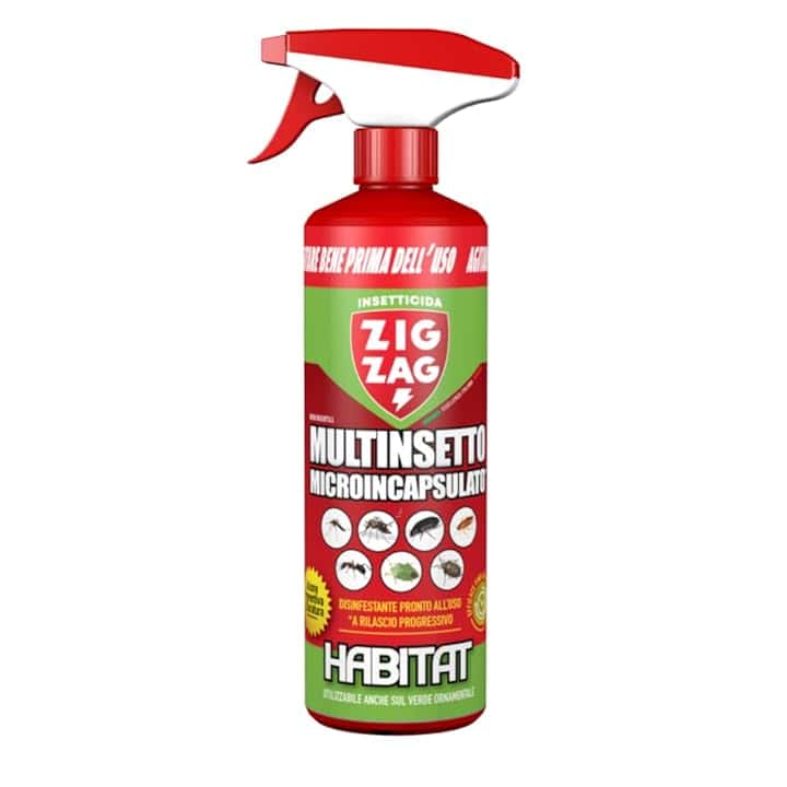Zig Zag, Insetticida, Habitat, Multinsetto, Inodore, Ideale Per Cimici, Mosche, Zanzare, Scarafaggi, Formiche, Zecche, Prodotto A Lento Rilascio, Ml 500, Bianco, 6.8 x 6.8 x 6.8 cm; 10 grammi